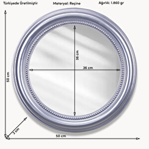 Round Ayna Gümüş