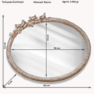 Kuş Figürlü Ayna Vizon