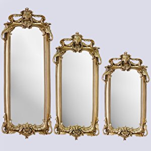 Royal 3'lü Ayna Altın