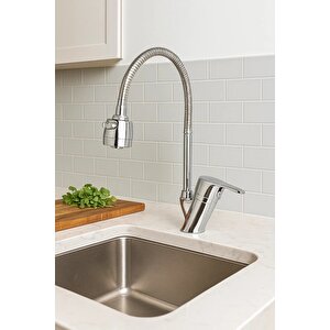 Spiralli Mutfak Bataryası Çift Su Girişli Mutfak Muslukğu