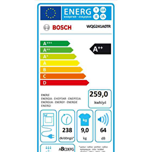 WQG241A0TR 9 kg Çamaşır Kurutma Makinesi