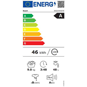 Wga244x0tr 1400 Devir 9 Kg Çamaşır Makinesi