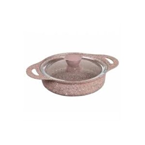 Oms Döküm Granit 6 Parça Kapaklı Sahan Set 16-18-20 Cm Kahve