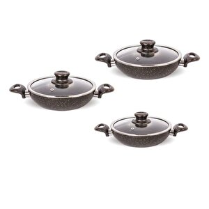 Fms G5001 6 Parça Granit Omlet Set Siyah