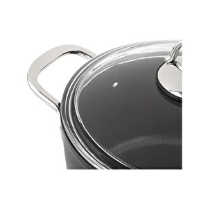 Galaxy Titanium Sığ Basık Tencere - Karnıyarık Pilav Tenceresi 22 Cm