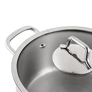 Nehir Silver Paslanmaz Çelik Tencere Seti Takımı 8 Parça
