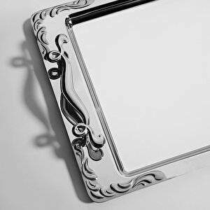 Lalezar Paslanmaz Çelik Tepsi Çay Tepsisi - Servis Tepsisi