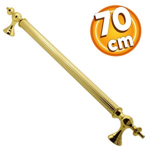Çukurca Sürgülü Kapı Çekme Kolu Tutma Kulpu Kulbu Çelik Dış Kapı Tutamağı Kol Gol Altın 70 Cm