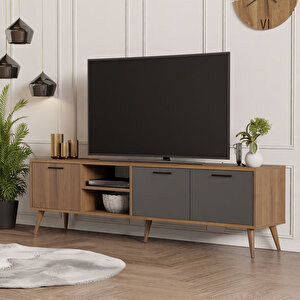 1581 Exxen 180 Cm (ahşap Ayakli) Tv Üni̇tesi̇ Ürgüp-Antrasi̇t
