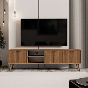 1583 Exxen 180 Cm (AHŞAP AYAKLI) Tv Ünitesi Ürgüp Rengi