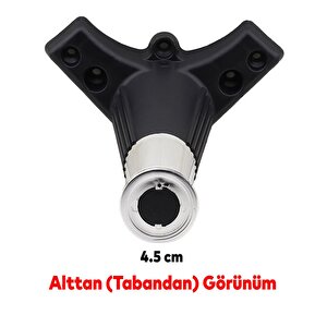 Mobilya Kanepe Koltuk Ünite Sehpa Ayağı 12 Cm Baza Ayak Siyah-krom