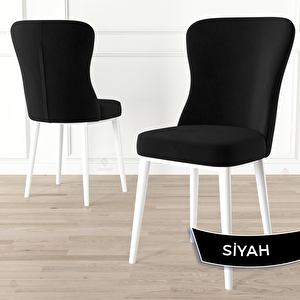 Due Serisi 80x132 Açılabilir Beyaz Mutfak Masası Takımı Ve 4 Siyah Sandalye Ve 1 Bench