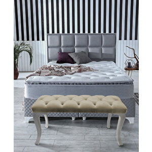 Hardal Chester Model Babyface Kumaş Bench&koltuk&tabure&pofuduk Yatak Odasi Takimi Ucu&önü Puff Sarı