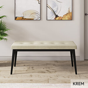 Jae Serisi 80x132 Açılabilir Siyah Mermer Desen Mutfak Masası Takımı Ve 4 Krem Sandalye Ve 1 Bench