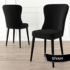 Due Serisi 80x132 Açılabilir Siyah Mermer Desen Mutfak Masası Takımı Ve 6 Siyah Sandalye