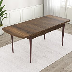 Due Serisi 80x132 Açılabilir Barok Ahşap Desen Mutfak Masası Takımı Ve 4 Krem Sandalye Ve 1 Bench