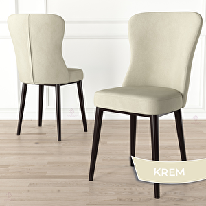 Due Serisi 80x132 Açılabilir Barok Ahşap Desen Mutfak Masası Takımı Ve 4 Krem Sandalye Ve 1 Bench