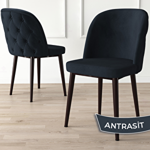 Jae Serisi 80x132 Açılabilir Barok Ahşap Desen Mutfak Masası Takımı Ve 6 Antrasit Sandalye