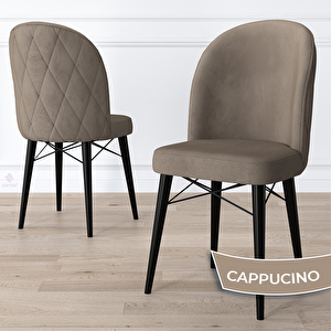Rut Serisi 80x132 Açılabilir Siyah Mermer Desen Mutfak Masası Takımı Ve 4 Cappucino Sandalye Ve 1 Bench