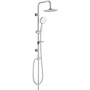 Eca İcon Banyo Bataryası+t-may Banyo Bostan Oval Tepe Duş Takımı Seti Paslanmaz Krom