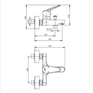 Eca Spylos Banyo Bataryası+t-may Banyo Lidya Oval Tepe Duş Takımı Seti Paslanmaz Krom