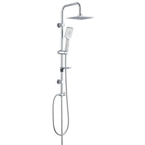 Eca Niobe Banyo Bataryası +  T-may Banyo Belen Tepe Duş Takımı Seti Krom Paslanmaz