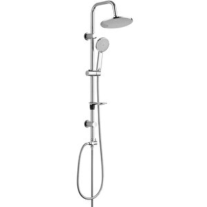 Eca Star Banyo Bataryası+t-may Banyo Lidya Oval Tepe Duş Takımı Seti Paslanmaz Krom
