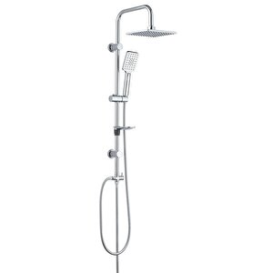 Eca Purity Banyo Bataryası+t-may Banyo Belen Kare Tepe Duş Takımı Seti Paslanmaz Krom