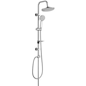 Eca Niobe Banyo Bataryası + T-may Banyo Lidya Oval Tepe Duş Takımı Seti Krom Paslanmaz