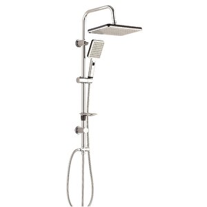 Eca Tiera Banyo Bataryası+t-may Banyo Sümbül Kare Tepe Duş Takımı Seti Paslanmaz Krom