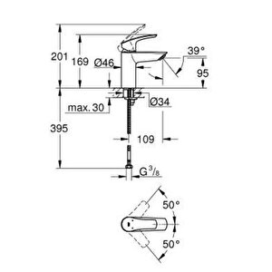 Grohe Eurosmart Tek Kumandalı Lavabo Bataryası S-boyut - 32467003