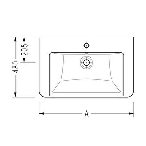 Diagonal Tezgah Üstü/duvara Monte 75 Cm Lavabo Dg30