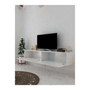 Duvara Monte Tv Sehpası Beyaz S6201-1