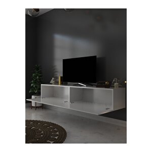 Duvara Monte Tv Sehpası Beyaz S6200-1