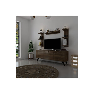 İcon Raflı Tv Ünitesi Q3028-2 Kulplu Dolaplı Modern Tv Sehpası