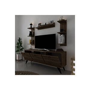İcon Raflı Tv Ünitesi Q3028-2 Kulplu Dolaplı Modern Tv Sehpası