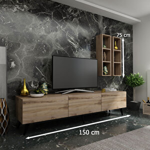 İdeal Tv Ünitesi + Duvar Raflı Q7803-3 Çırağan
