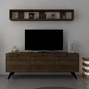 İcon Raflı Tv Ünitesi Q3029-2 Kulplu Dolaplı Modern Tv Sehpası