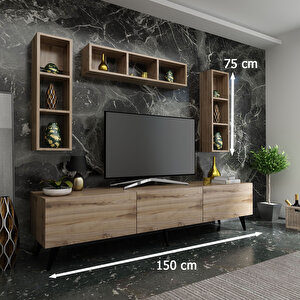 İdeal Tv Ünitesi + Duvar Raflı Q7807-3 Çırağan
