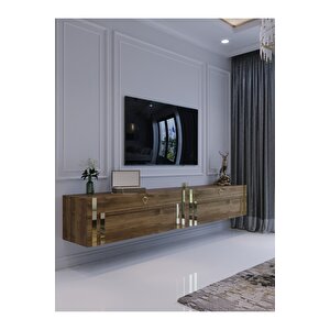 Duvara Monte Tv Sehpası Cevi̇z Gold G6300-2