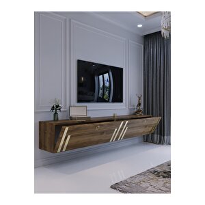 Duvara Monte Tv Sehpası Cevi̇z Gold G6300-2