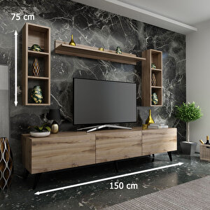 İdeal Tv Ünitesi + Duvar Raflı Q7808-3 Çırağan