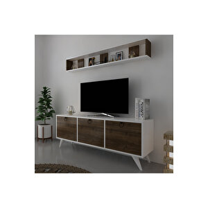 İcon Raflı Tv Ünitesi Q3029-5 Kulplu Dolaplı Modern Tv Sehpası