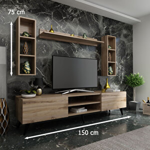 İdeal Tv Ünitesi + Duvar Raflı Q7809-3 Çırağan