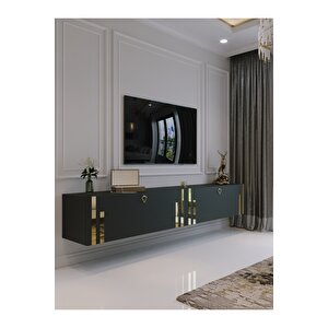 Duvara Monte Tv Sehpası Antrasi̇t Gold G6300-4