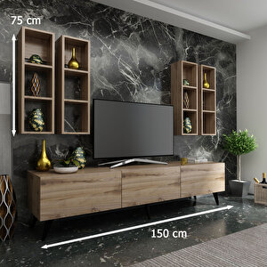 İdeal Tv Ünitesi + Duvar Raflı Q7802-3 Çırağan