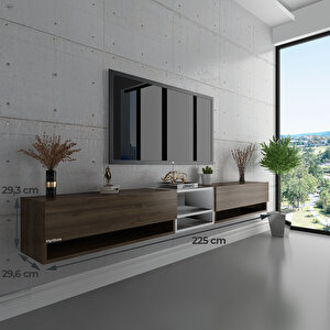 Duvara Monte Tv Sehpası Ceviz S6104-2