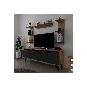 İcon Raflı Tv Ünitesi Q3028-5 Kulplu Dolaplı Modern Tv Sehpası