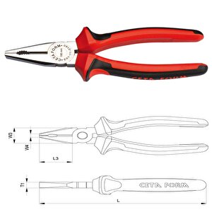 Ceta Form 200 Mm Kombine Pense Parlak Krom-duotec Sap E01-11-0200