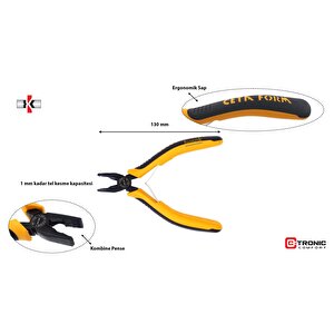 130 Mm Elektronikçi Kombine Pense H22-130